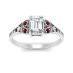 Load image into Gallery viewer, split-band-antique-emerald-cut-ruby-engagement-ring-in-white-gold-FD9816EMRGRUDR-NL-WG
