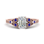 Load image into Gallery viewer, split-band-antique-emerald-cut-sapphire-engagement-ring-in-rose-gold-FD9816EMRGSABL-NL-RG
