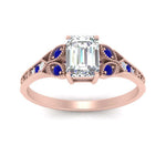 Load image into Gallery viewer, split-band-antique-emerald-cut-sapphire-engagement-ring-in-rose-gold-FD9816EMRGSABL-NL-RG
