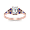Load image into Gallery viewer, split-band-antique-emerald-cut-sapphire-engagement-ring-in-rose-gold-FD9816EMRGSABL-NL-RG