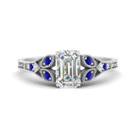 Load image into Gallery viewer, split-band-antique-emerald-cut-sapphire-engagement-ring-in-white-gold-FD9816EMRGSABL-NL-WG
