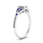 Load image into Gallery viewer, split-band-antique-emerald-cut-sapphire-engagement-ring-in-white-gold-FD9816EMRGSABL-NL-WG
