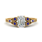 Load image into Gallery viewer, split-band-antique-emerald-cut-sapphire-engagement-ring-in-yellow-gold-FD9816EMRGSABL-NL-YG
