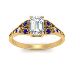 Load image into Gallery viewer, split-band-antique-emerald-cut-sapphire-engagement-ring-in-yellow-gold-FD9816EMRGSABL-NL-YG
