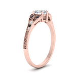 Load image into Gallery viewer, split-band-antique-heart-shaped-black-diamond-engagement-ring-in-rose-gold-FD9816HTRGBLACK-NL-RG
