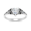 Load image into Gallery viewer, split-band-antique-heart-shaped-black-diamond-engagement-ring-in-white-gold-FD9816HTRGBLACK-NL-WG