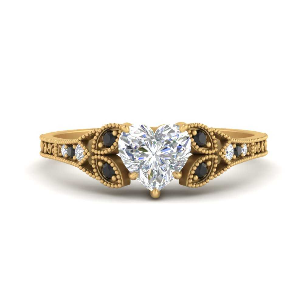 split-band-antique-heart-shaped-black-diamond-engagement-ring-in-yellow-gold-FD9816HTRGBLACK-NL-YG