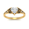 Load image into Gallery viewer, split-band-antique-heart-shaped-black-diamond-engagement-ring-in-yellow-gold-FD9816HTRGBLACK-NL-YG
