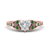 Load image into Gallery viewer, split-band-antique-heart-shaped-emerald-engagement-ring-in-rose-gold-FD9816HTRGEMGR-NL-RG