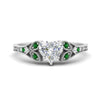 Load image into Gallery viewer, split-band-antique-heart-shaped-emerald-engagement-ring-in-white-gold-FD9816HTRGEMGR-NL-WG