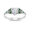 Load image into Gallery viewer, split-band-antique-heart-shaped-emerald-engagement-ring-in-white-gold-FD9816HTRGEMGR-NL-WG