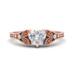 Load image into Gallery viewer, split-band-antique-heart-shaped-orange-sapphire-engagement-ring-in-rose-gold-FD9816HTRGSAOR-NL-RG
