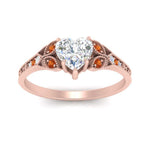 Load image into Gallery viewer, split-band-antique-heart-shaped-orange-sapphire-engagement-ring-in-rose-gold-FD9816HTRGSAOR-NL-RG
