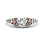 Load image into Gallery viewer, split-band-antique-heart-shaped-orange-sapphire-engagement-ring-in-white-gold-FD9816HTRGSAOR-NL-WG
