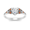 Load image into Gallery viewer, split-band-antique-heart-shaped-orange-sapphire-engagement-ring-in-white-gold-FD9816HTRGSAOR-NL-WG