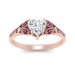Load image into Gallery viewer, split-band-antique-heart-shaped-pink-sapphire-engagement-ring-in-rose-gold-FD9816HTRGSADRPI-NL-RG
