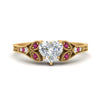 Load image into Gallery viewer, split-band-antique-heart-shaped-pink-sapphire-engagement-ring-in-yellow-gold-FD9816HTRGSADRPI-NL-YG