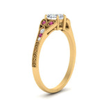 Load image into Gallery viewer, split-band-antique-heart-shaped-pink-sapphire-engagement-ring-in-yellow-gold-FD9816HTRGSADRPI-NL-YG
