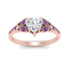 Load image into Gallery viewer, split-band-antique-heart-shaped-purple-topaz-engagement-ring-in-rose-gold-FD9816HTRGVITO-NL-RG