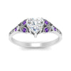 Load image into Gallery viewer, split-band-antique-heart-shaped-purple-topaz-engagement-ring-in-white-gold-FD9816HTRGVITO-NL-WG