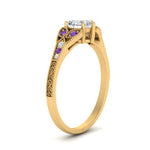 Load image into Gallery viewer, split-band-antique-heart-shaped-purple-topaz-engagement-ring-in-yellow-gold-FD9816HTRGVITO-NL-YG
