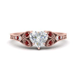 Load image into Gallery viewer, split-band-antique-heart-shaped-ruby-engagement-ring-in-rose-gold-FD9816HTRGRUDR-NL-RG
