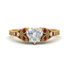 Load image into Gallery viewer, split-band-antique-heart-shaped-ruby-engagement-ring-in-yellow-gold-FD9816HTRGRUDR-NL-YG