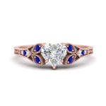Load image into Gallery viewer, split-band-antique-heart-shaped-sapphire-engagement-ring-in-rose-gold-FD9816HTRGSABL-NL-RG
