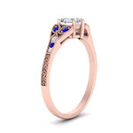 Load image into Gallery viewer, split-band-antique-heart-shaped-sapphire-engagement-ring-in-rose-gold-FD9816HTRGSABL-NL-RG
