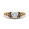 Load image into Gallery viewer, split-band-antique-heart-shaped-sapphire-engagement-ring-in-yellow-gold-FD9816HTRGSABL-NL-YG