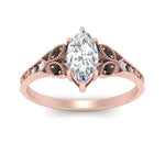 Load image into Gallery viewer, split-band-antique-marquise-cut-black-diamond-engagement-ring-in-rose-gold-FD9816MQRGBLACK-NL-RG
