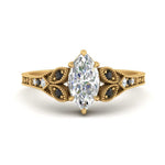 Load image into Gallery viewer, split-band-antique-marquise-cut-black-diamond-engagement-ring-in-yellow-gold-FD9816MQRGBLACK-NL-YG