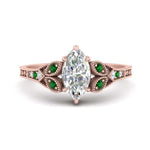 Load image into Gallery viewer, split-band-antique-marquise-cut-emerald-engagement-ring-in-rose-gold-FD9816MQRGEMGR-NL-RG
