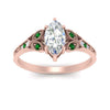 Load image into Gallery viewer, split-band-antique-marquise-cut-emerald-engagement-ring-in-rose-gold-FD9816MQRGEMGR-NL-RG