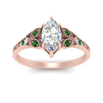Load image into Gallery viewer, split-band-antique-marquise-cut-emerald-engagement-ring-in-rose-gold-FD9816MQRGEMGR-NL-RG
