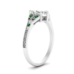 Load image into Gallery viewer, split-band-antique-marquise-cut-emerald-engagement-ring-in-white-gold-FD9816MQRGEMGR-NL-WG