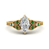 Load image into Gallery viewer, split-band-antique-marquise-cut-emerald-engagement-ring-in-yellow-gold-FD9816MQRGEMGR-NL-YG