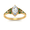 Load image into Gallery viewer, split-band-antique-marquise-cut-emerald-engagement-ring-in-yellow-gold-FD9816MQRGEMGR-NL-YG