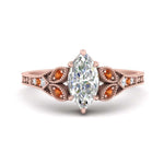 Load image into Gallery viewer, split-band-antique-marquise-cut-orange-sapphire-engagement-ring-in-rose-gold-FD9816MQRGSAOR-NL-RG
