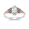 Load image into Gallery viewer, split-band-antique-marquise-cut-orange-sapphire-engagement-ring-in-white-gold-FD9816MQRGSAOR-NL-WG