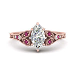 Load image into Gallery viewer, split-band-antique-marquise-cut-pink-sapphire-engagement-ring-in-rose-gold-FD9816MQRGSADRPI-NL-RG
