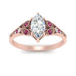 Load image into Gallery viewer, split-band-antique-marquise-cut-pink-sapphire-engagement-ring-in-rose-gold-FD9816MQRGSADRPI-NL-RG