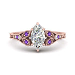 Load image into Gallery viewer, split-band-antique-marquise-cut-purple-topaz-engagement-ring-in-rose-gold-FD9816MQRGVITO-NL-RG