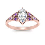Load image into Gallery viewer, split-band-antique-marquise-cut-purple-topaz-engagement-ring-in-rose-gold-FD9816MQRGVITO-NL-RG