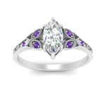 Load image into Gallery viewer, split-band-antique-marquise-cut-purple-topaz-engagement-ring-in-white-gold-FD9816MQRGVITO-NL-WG
