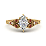 Load image into Gallery viewer, split-band-antique-marquise-cut-ruby-engagement-ring-in-yellow-gold-FD9816MQRGRUDR-NL-YG