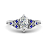 Load image into Gallery viewer, split-band-antique-marquise-cut-sapphire-engagement-ring-in-white-gold-FD9816MQRGSABL-NL-WG