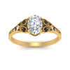 Load image into Gallery viewer, split-band-antique-oval-shaped-black-diamond-engagement-ring-in-yellow-gold-FD9816OVRGBLACK-NL-YG