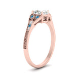 Load image into Gallery viewer, split-band-antique-oval-shaped-blue-topaz-engagement-ring-in-rose-gold-FD9816OVRGICBLTO-NL-RG
