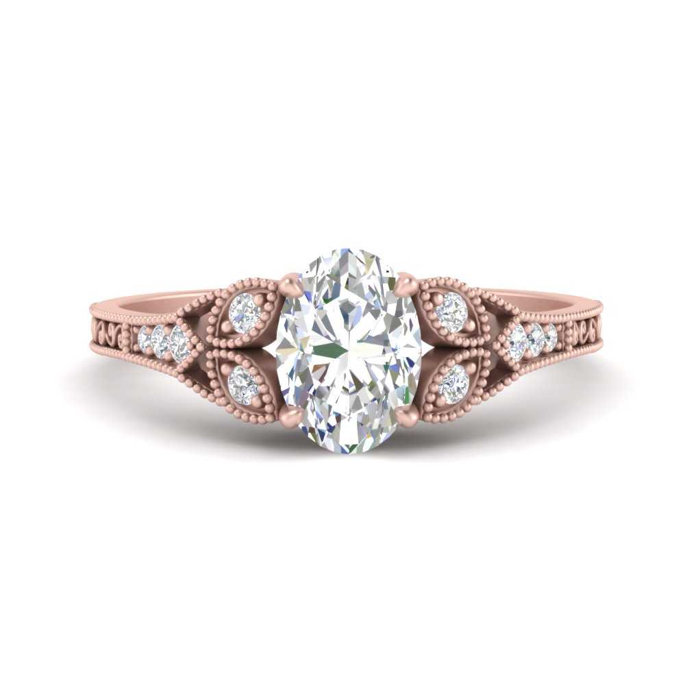 Oval Shaped Split Band Antique Engagement Ring – Fascinating Diamonds